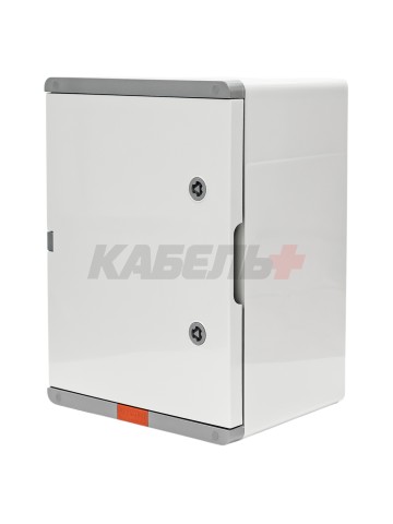 Пластиковый корпус 400х300х220 (ВхШхГ) серая дверь, с монтажной платой, Design Pro Series IP67