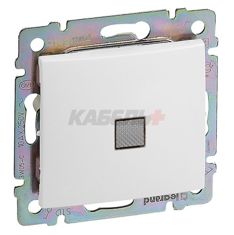 Valena - Выключатель с подсветкой, белый