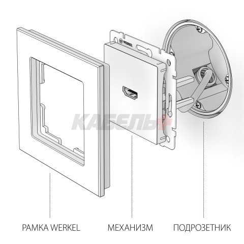 W1186003/ Розетка HDMI (слоновая кость)