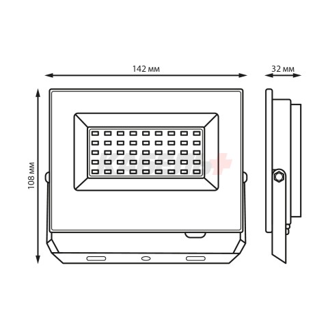 Прожектор светодиодный Gauss Elementary 30W 2700lm IP65 6500К ХАКИ 1/50