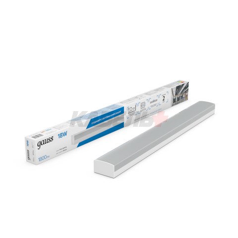 Св-к светодиодный матовый Gauss IP40 590x60x36мм 18W 1800Лм 6500K Shop Lighting белый 1/20