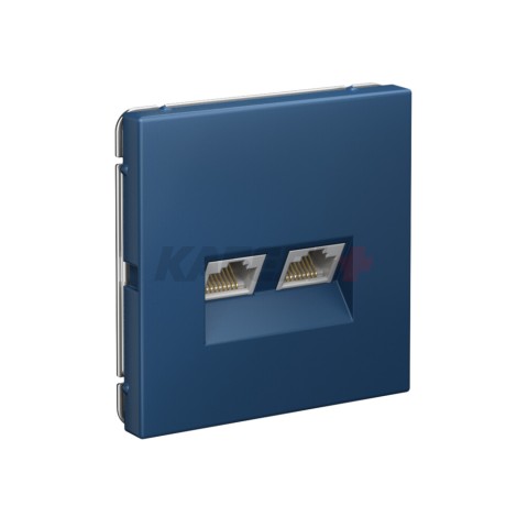 ARTGALLERY РОЗЕТКА двойная компьютерная RJ45+RJ45, кат.6А, механизм, АКВАМАРИН