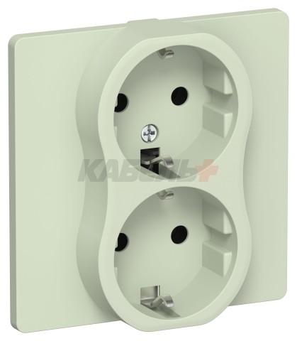 FLITE Розетка 2-местная с заземлением без защитных шторок безвинтовое крепление 16А РС12-1-К-ФлП панг IEK