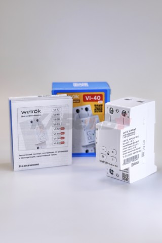 Реле напряжения с контролем тока Welrok VI-40 red