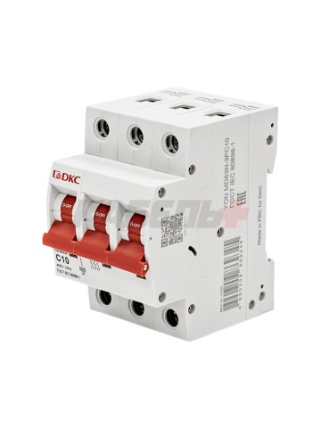 Автоматический выключатель YON max типа MD63N, 6кА, 3 полюса, хар-ка C, 10А DKC