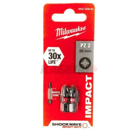 Насадка Milwaukee SHOCKWAVE PZ2 25 мм (2 шт) 4932430863