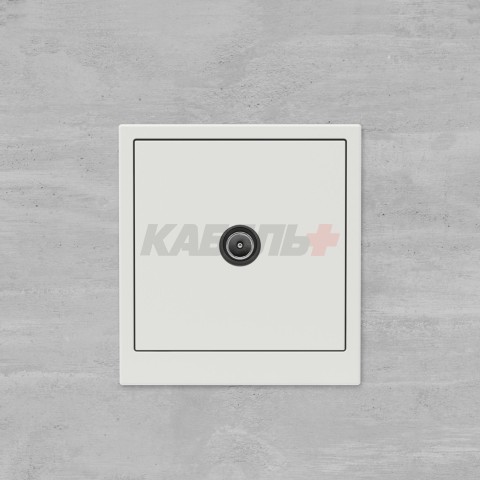 Розетка TV проходная, KANT, белый песок DKC