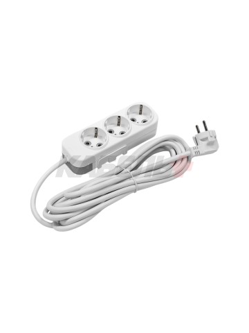 EL-BI,Myra,удлинитель 3гн5м с/з белый,527-010205-321
