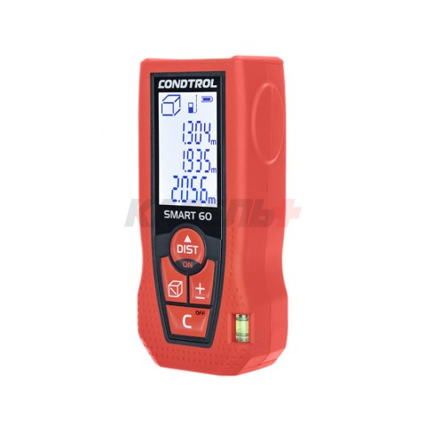 Дальномер лазерный SMART 60 (Красный - 60 м / +- 1,5 мм / 2хААА / Чехол), CONDTROL