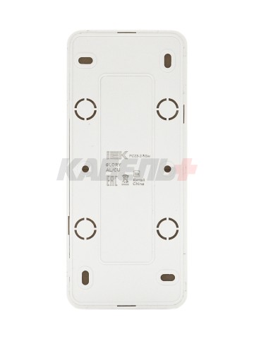 GLORY Розетка 3-местная для открытой установки без заземления без защитных шторок 10А РС23-2-ХБм белый матовый IEK
