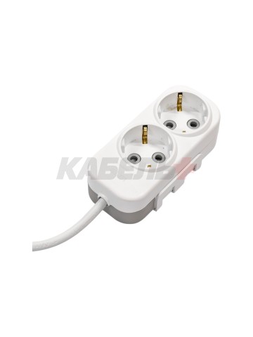 EL-BI,Myra,удлинитель 2гн1м с/з белый,527-010201-211