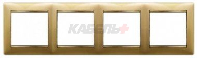 VALENA DIY Рамка 4-местная золото матовое