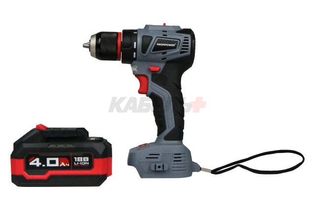 Аккумуляторный бесщеточный E0267 НАБОР 5в1 PROFIPOWER ProfiSet-5F18 (Li-ion-3шт, 4Ач, З/У, кейс, E0080, E0081,T0058, T0056, E0188)