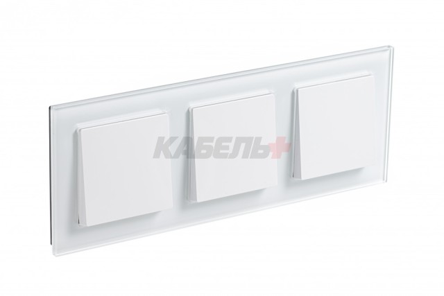 ATLASDESIGN NATURE 3-постовая РАМКА, ОРГАНИЧЕСКОЕ СТЕКЛО БЕЛЫЙ