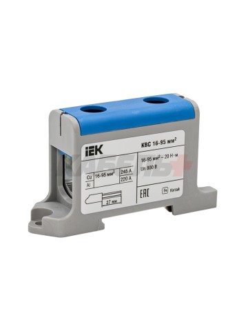 Клемма вводная силовая КВС 16-95 кв.мм. синяя IEK