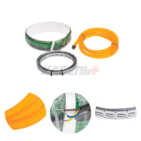 Теплый пол, кабельная секция Slim RNB-30-550 550Вт, 30м, 2,5-3,6м² двухжильный REXANT