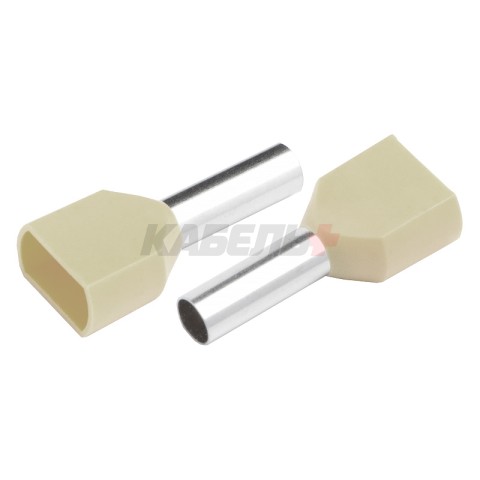 Наконечник-гильза General НШВИ(2) GNGI-E2-2x10-14-50 Слоновая кость, 50 штук