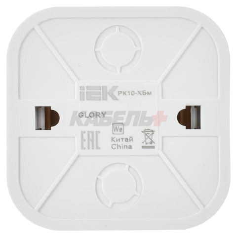 GLORY Розетка для открытой установки компьютерная RJ45 кат.5E РК10-ХБм белый матовый IEK