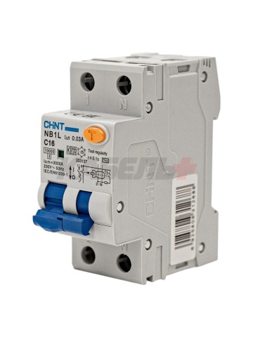 Дифавтомат NB1L 1P+N С16 30mA тип AС 10kA (36mm) (R)