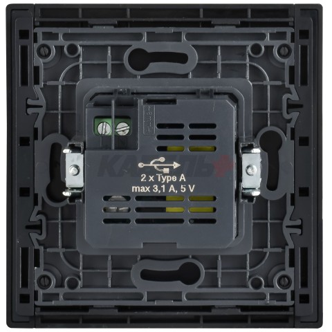 FORTE&PIANO Розетка USB A+A 3,1А FP249M металл белый IEK
