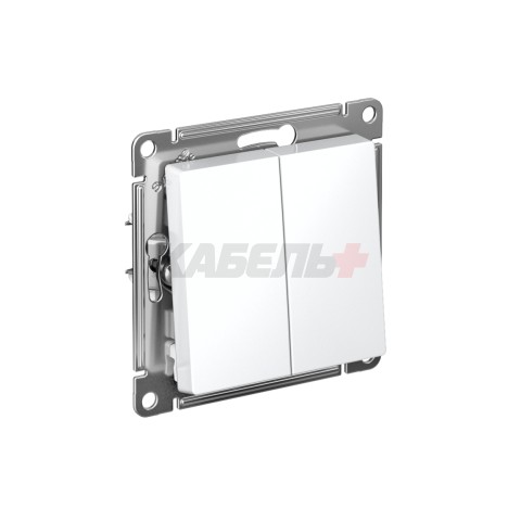 ATLASDESIGN 2-клавишный ВЫКЛЮЧАТЕЛЬ, сх.5, 10АХ, механизм, БЕЛЫЙ