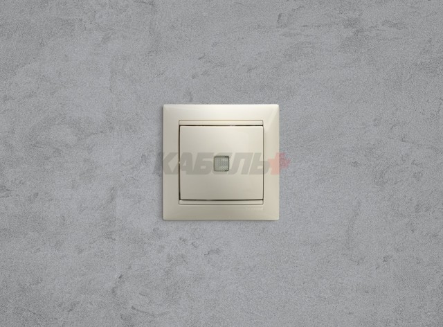 VALENA Выключатель 1-клавишный с подсветкой схема 1L 10А безвинтовое крепление слоновая кость