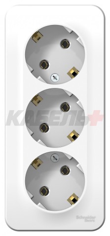 BLANCA О/У РОЗЕТКА 3-я с заземлением без шторок, ИЗОЛ.ПЛ., 16А, 250В, БЕЛЫЙ