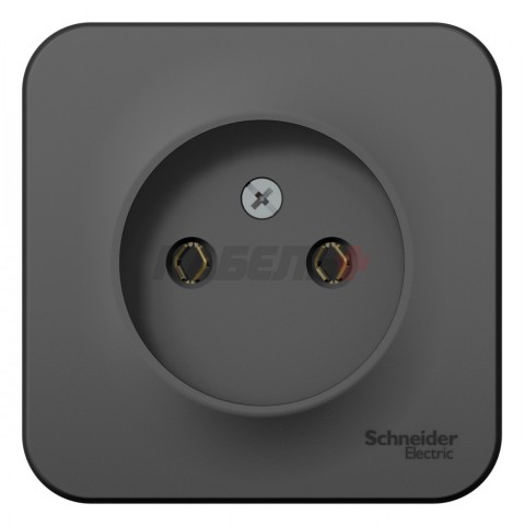 BLANCA О/У РОЗЕТКА без заземления без шторок, ИЗОЛ.ПЛ., 16А, 250В, АНТРАЦИТ