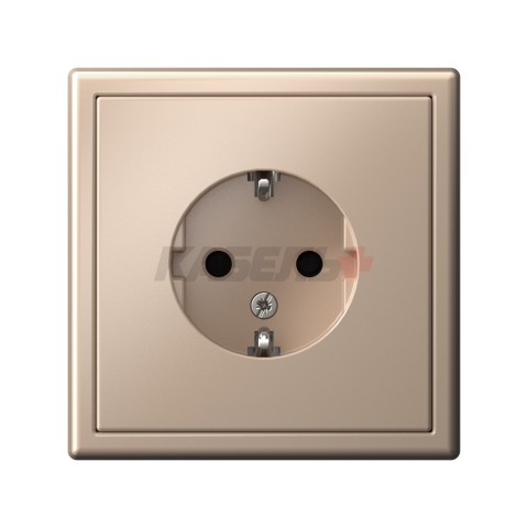 ARTGALLERY РОЗЕТКА с заземлением со шторками, 16А, механизм, ПЕСОЧНЫЙ