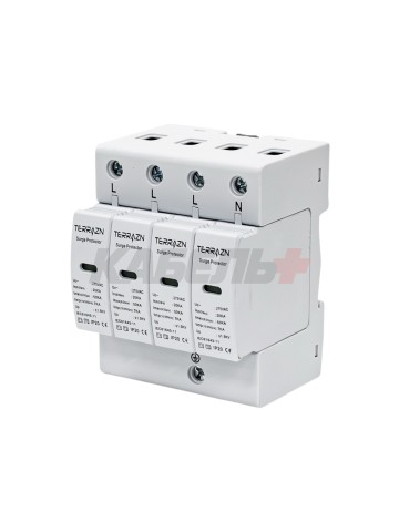 Устройство защиты от импульсных перенапряжений CET-T1T2-AC, 4P, AC275V, 7KA(10/350us), 20-50KA(8/20)us Up<1,5KV