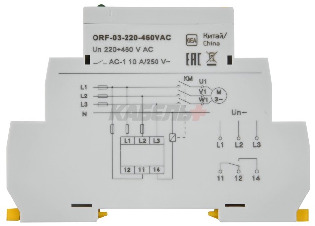Реле контроля фаз ORF-03 трехфазное 220-460В AC IEK