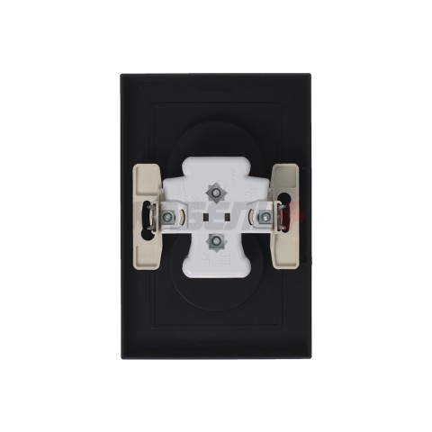 ATLASDESIGN РОЗЕТКА двойная без заземления, 16А, в сборе, КАРБОН