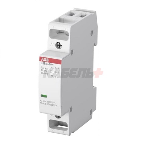 Контактор модульный ESB20-11N-06, 20A, 1NO+1NC, 230VAC/DC, 1M