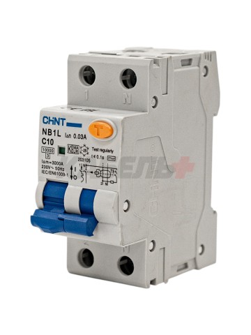Диф. автомат NB1L 1P+N C10 30mA тип AC 10kA (36mm) (R)
