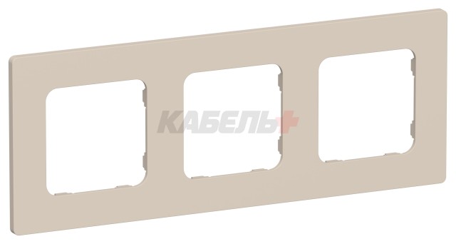 FLITE Рамка 3-местная РУ-3-К-ФлЛ льняной IEK