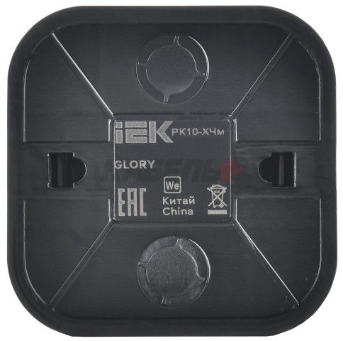 GLORY Розетка для открытой установки компьютерная RJ45 кат.5E РК10-ХЧм черный матовый IEK