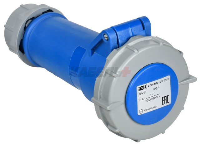 Розетка переносная ССИ-213 2P+PE 16А 200-250В IP44 IEK
