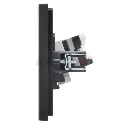 FORTE&PIANO Розетка двойная RJ11+RJ45 кат.5E FP635M металл шампань IEK