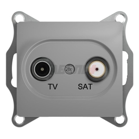 Розетка TV-SAT оконечная 1DB Schneider Electric Glossa GSL000397 Алюминий