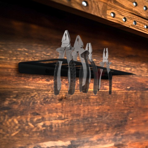 Держатель-органайзер для пассатижей, плоскогубцев или клещей, настенный, черный REXANT