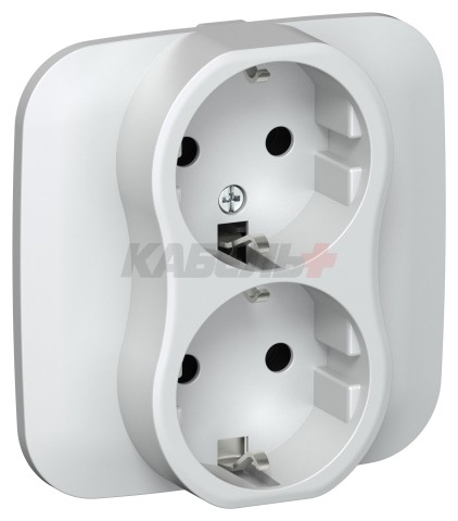 FLITE Розетка 2-местная с заземлением без защитных шторок 16А РС12-0-А-ФлЖ жемчуг IEK