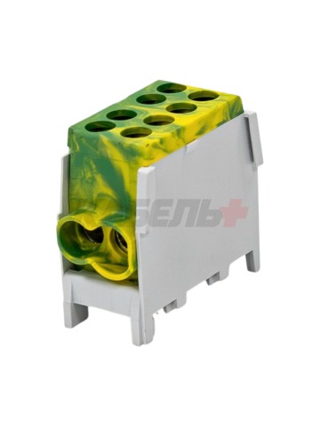 Клемма распределительная КСР с двойным винтом 2x25/2x16 желто-зеленая EKF PROxima