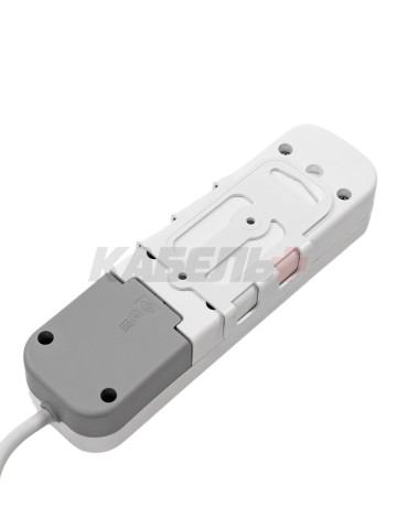 EL-BI,Myra,удлинитель 3гн2м с/з с выкл. белый,527-010202-312