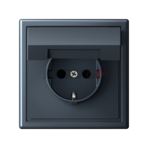 ARTGALLERY РОЗЕТКА с заземл. со шторк. с крышк., 16А, IP20, механизм, быстрозажим. клем., ГРИФЕЛЬ