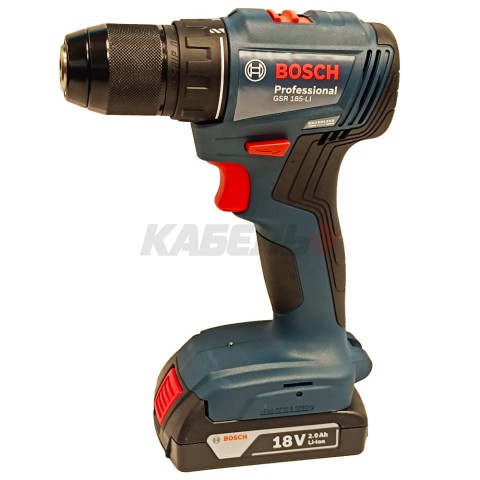 Шуруповерт GSR 185 LI аккумуляторный (50Nm / 2*2,0 Ah / BL / Кейс), BOSCH