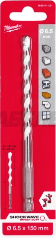 Сверло универсальное HEX 6.5 x 100 х 150 мм Shockwave, MILWAUKEE