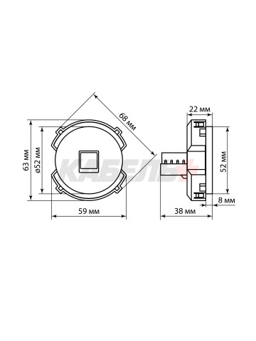 Розетка компьютерная RJ45 белая, "Байкал" TDM