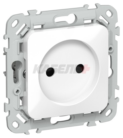 FLITE Розетка без заземления с защитными шторками 10А РСш01-0-ФлБ белый IEK