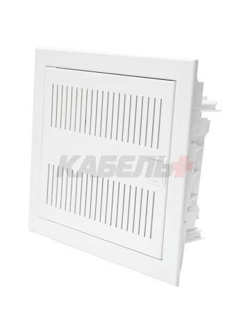 U12ES IT PL, Щит встраиваемый мультимедийный, 1 ряд, металл. дверца со слотами для охлаждения, IP30