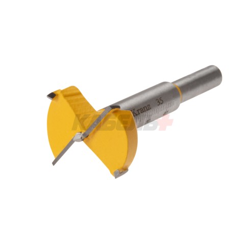 Сверло Форстнера по дереву, 35мм, цилиндрический хвостовик KRANZ
